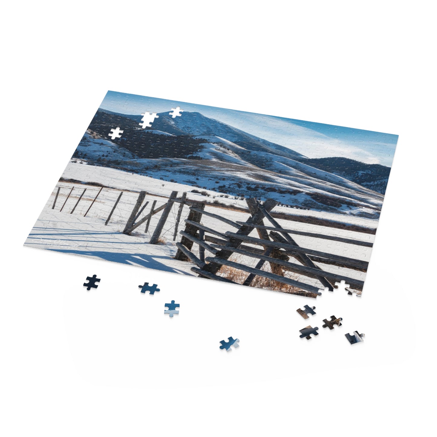 Blue & White Baldy Mountain – 500-Piece Jigsaw Puzzle