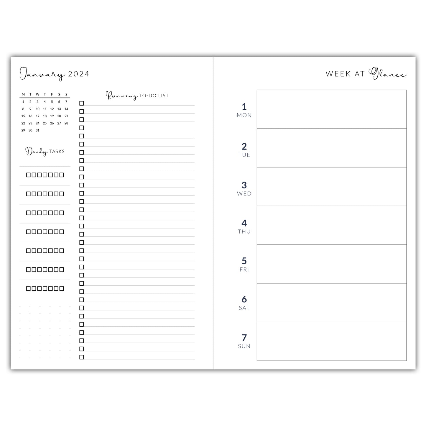 2024 Simple Planner (Printable)